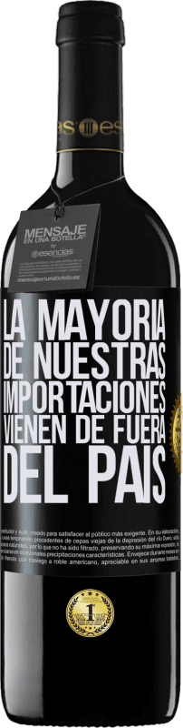 39,95 € Envío gratis | Vino Tinto Edición RED MBE Reserva La mayoría de nuestras importaciones vienen de fuera del país Etiqueta Negra. Etiqueta personalizable Reserva 12 Meses Cosecha 2015 Tempranillo