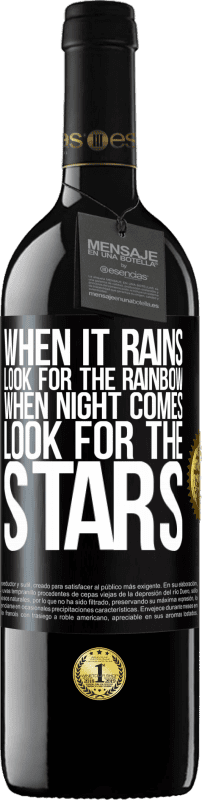 «When it rains, look for the rainbow, when night comes, look for the stars» RED Edition Crianza 6 Months