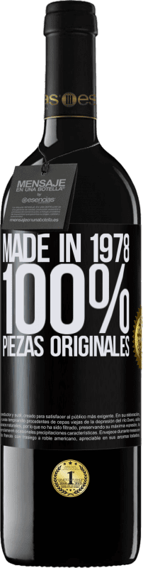 39,95 € | Vino Tinto Edición RED MBE Reserva Made in 1978. 100% piezas originales Etiqueta Negra. Etiqueta personalizable Reserva 12 Meses Cosecha 2014 Tempranillo