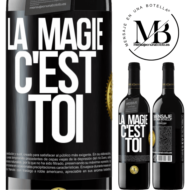 39,95 € Envoi gratuit | Vin rouge Édition RED MBE Réserve La magie c'est toi Étiquette Noire. Étiquette personnalisable Réserve 12 Mois Récolte 2015 Tempranillo