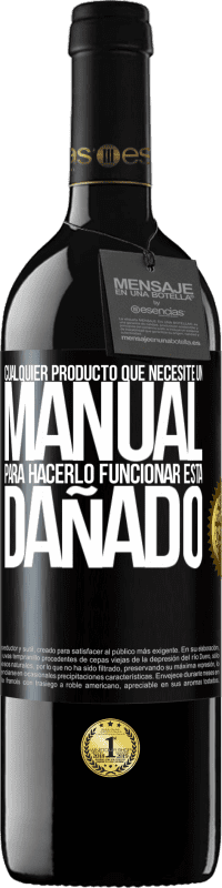 39,95 € Envío gratis | Vino Tinto Edición RED MBE Reserva Cualquier producto que necesite un manual para hacerlo funcionar, está dañado Etiqueta Negra. Etiqueta personalizable Reserva 12 Meses Cosecha 2014 Tempranillo