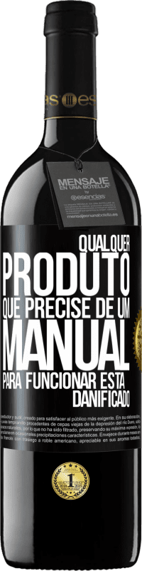 Envio grátis | Vinho tinto Edição RED MBE Reserva Qualquer produto que precise de um manual para funcionar está danificado Etiqueta Preta. Etiqueta personalizável Reserva 12 Meses Colheita 2014 Tempranillo