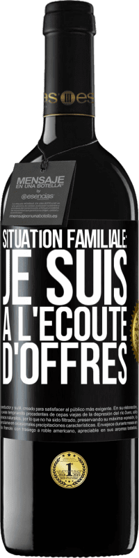 39,95 € Envoi gratuit | Vin rouge Édition RED MBE Réserve Situation familiale: je suis à l'écoute d'offres Étiquette Noire. Étiquette personnalisable Réserve 12 Mois Récolte 2016 Tempranillo