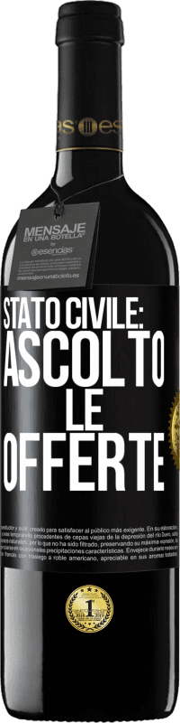 Spedizione Gratuita | Vino rosso Edizione RED MBE Riserva Stato civile: ascolto le offerte Etichetta Nera. Etichetta personalizzabile Riserva 12 Mesi Raccogliere 2014 Tempranillo