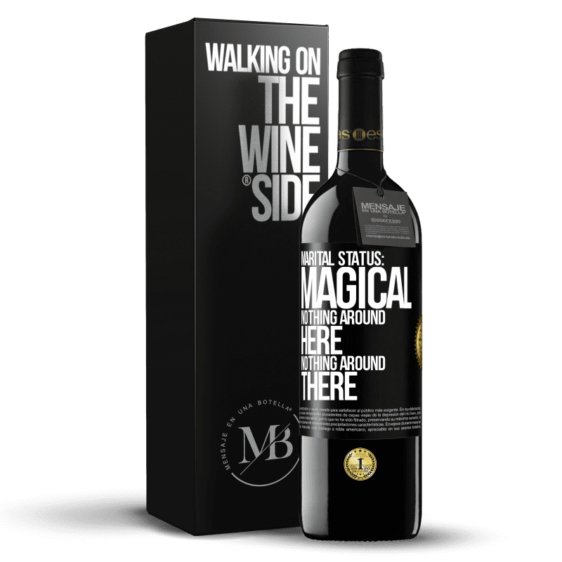 39,95 € Free Shipping | Red Wine RED Edition MBE Reserve Marital status: magical. Nothing around here nothing around there Black Label. Customizable label Reserve 12 Months Harvest 2014 Tempranillo