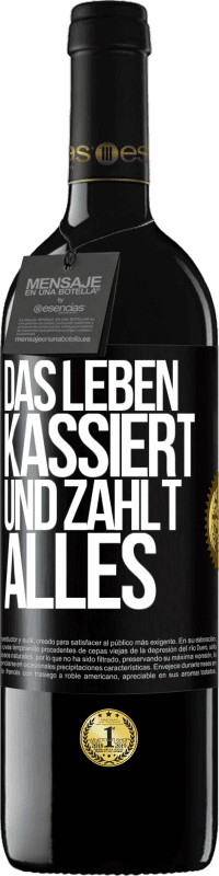 Kostenloser Versand | Rotwein RED Ausgabe MBE Reserve Das Leben kassiert und zahlt alles Schwarzes Etikett. Anpassbares Etikett Reserve 12 Monate Ernte 2014 Tempranillo