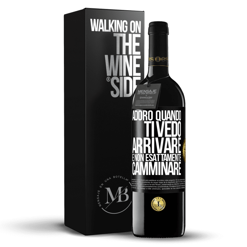 39,95 € Spedizione Gratuita | Vino rosso Edizione RED MBE Riserva Adoro quando ti vedo arrivare e non esattamente camminare Etichetta Nera. Etichetta personalizzabile Riserva 12 Mesi Raccogliere 2014 Tempranillo