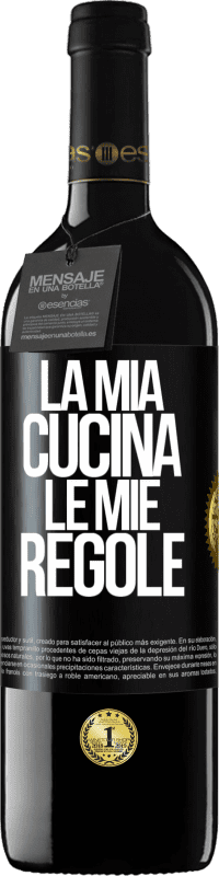 Spedizione Gratuita | Vino rosso Edizione RED MBE Riserva La mia cucina, le mie regole Etichetta Nera. Etichetta personalizzabile Riserva 12 Mesi Raccogliere 2014 Tempranillo