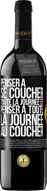 Envoi gratuit | Vin rouge Édition RED MBE Réserve Penser à se coucher toute la journée et penser à toute la journée au coucher Étiquette Noire. Étiquette personnalisable Réserve 12 Mois Récolte 2014 Tempranillo