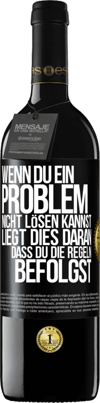 Kostenloser Versand | Rotwein RED Ausgabe MBE Reserve Wenn du ein Problem nicht lösen kannst, liegt dies daran, dass du die Regeln befolgst Schwarzes Etikett. Anpassbares Etikett Reserve 12 Monate Ernte 2014 Tempranillo