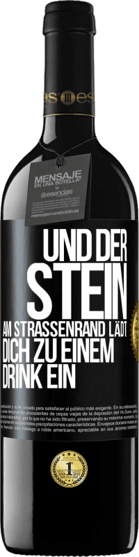 Kostenloser Versand | Rotwein RED Ausgabe MBE Reserve Und der Stein am Straßenrand lädt dich zu einem Drink ein Schwarzes Etikett. Anpassbares Etikett Reserve 12 Monate Ernte 2014 Tempranillo