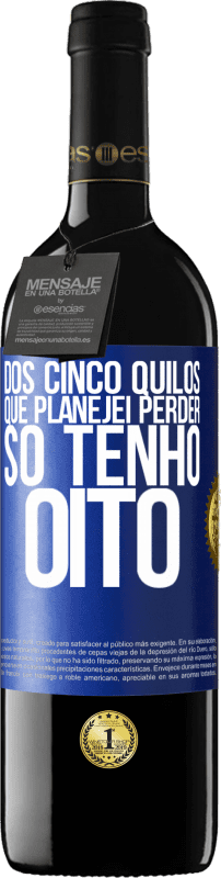 «Dos cinco quilos que planejei perder, só tenho oito» Edição RED MBE Reserva
