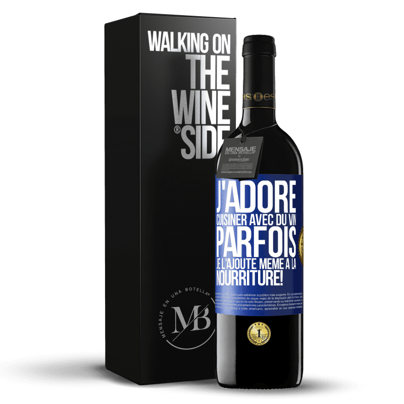 39,95 € Envoi gratuit | Vin rouge Édition RED MBE Réserve J'adore cuisiner avec du vin. Parfois je l'ajoute même à la nourriture! Étiquette Bleue. Étiquette personnalisable Réserve 12 Mois Récolte 2015 Tempranillo