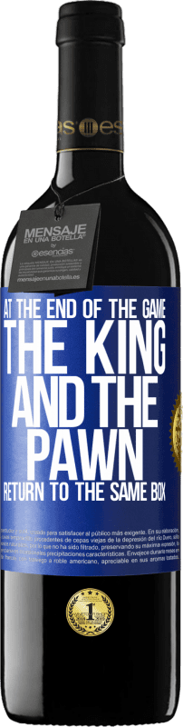 39,95 € | Red Wine RED Edition MBE Reserve At the end of the game, the king and the pawn return to the same box Blue Label. Customizable label Reserve 12 Months Harvest 2015 Tempranillo