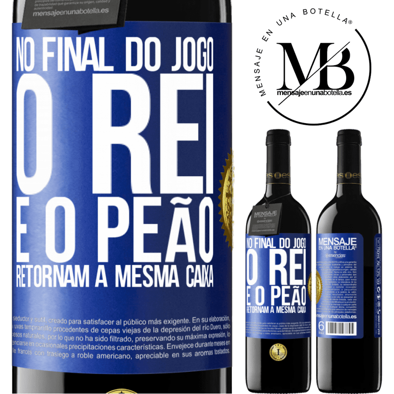 39,95 € Envio grátis | Vinho tinto Edição RED MBE Reserva No final do jogo, o rei e o peão retornam à mesma caixa Etiqueta Azul. Etiqueta personalizável Reserva 12 Meses Colheita 2014 Tempranillo