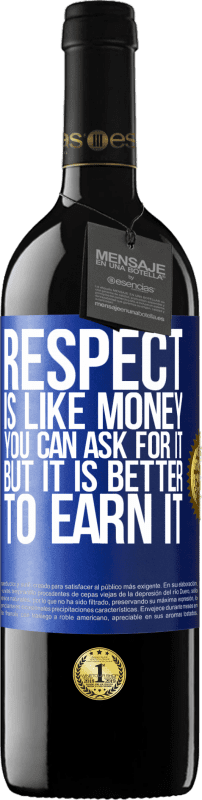 «Respect is like money. You can ask for it, but it is better to earn it» RED Edition MBE Reserve