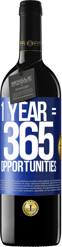 39,95 € | Vinho tinto Edição RED MBE Reserva 1 year 365 opportunities Etiqueta Azul. Etiqueta personalizável Reserva 12 Meses Colheita 2016 Tempranillo