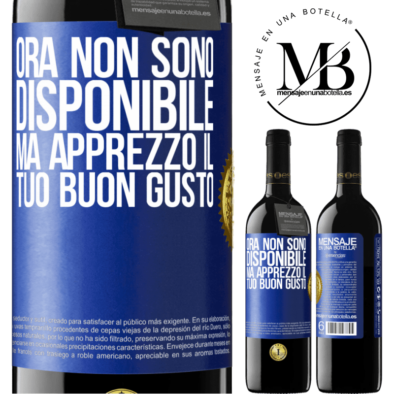 39,95 € Spedizione Gratuita | Vino rosso Edizione RED MBE Riserva Ora non sono disponibile, ma apprezzo il tuo buon gusto Etichetta Blu. Etichetta personalizzabile Riserva 12 Mesi Raccogliere 2015 Tempranillo