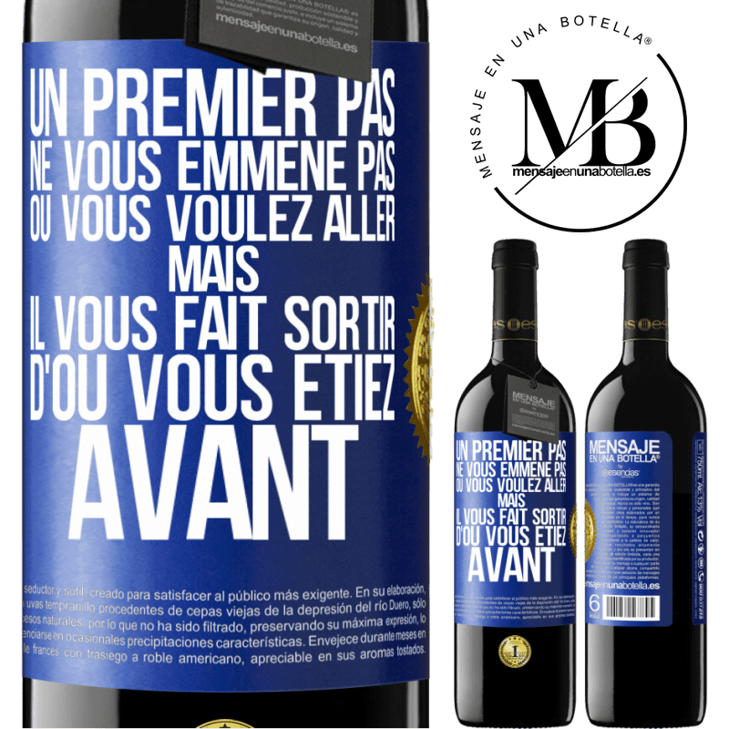 39,95 € Envoi gratuit | Vin rouge Édition RED MBE Réserve Un premier pas ne vous emmène pas où vous voulez aller, mais il vous fait sortir d'où vous étiez avant Étiquette Bleue. Étiquette personnalisable Réserve 12 Mois Récolte 2016 Tempranillo