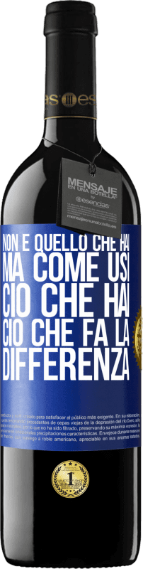 39,95 € | Vino rosso Edizione RED MBE Riserva Non è quello che hai, ma come usi ciò che hai, ciò che fa la differenza Etichetta Blu. Etichetta personalizzabile Riserva 12 Mesi Raccogliere 2015 Tempranillo