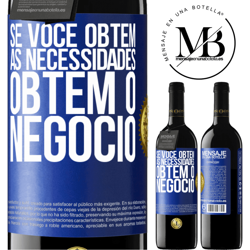 39,95 € Envio grátis | Vinho tinto Edição RED MBE Reserva Se você obtém as necessidades, obtém o negócio Etiqueta Azul. Etiqueta personalizável Reserva 12 Meses Colheita 2014 Tempranillo