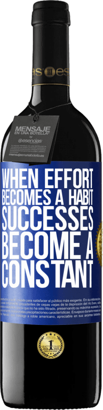 «When effort becomes a habit, successes become a constant» RED Edition Crianza 6 Months