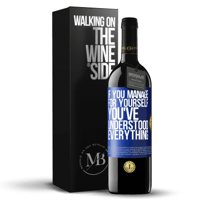 «If you manage for yourself, you've understood everything» RED Edition MBE Reserve