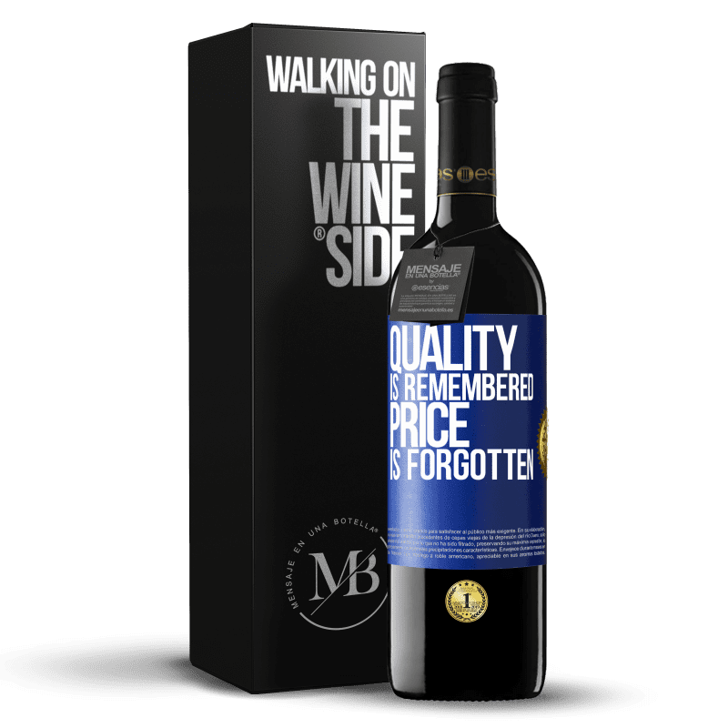 24,95 € Free Shipping | Red Wine RED Edition Crianza 6 Months Quality is remembered, price is forgotten Blue Label. Customizable label Aging in oak barrels 6 Months Harvest 2019 Tempranillo