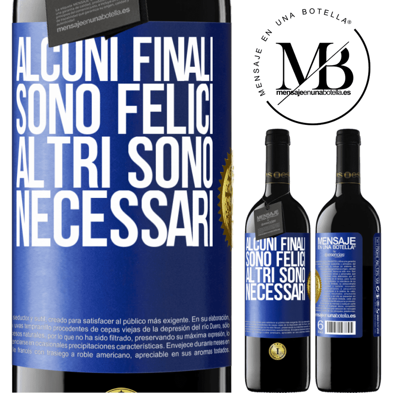 39,95 € Spedizione Gratuita | Vino rosso Edizione RED MBE Riserva Alcuni finali sono felici. Altri sono necessari Etichetta Blu. Etichetta personalizzabile Riserva 12 Mesi Raccogliere 2015 Tempranillo