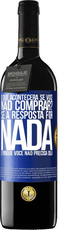 «o que acontecerá se você não comprar? Se a resposta for nada, é porque você não precisa dela» Edição RED MBE Reserva