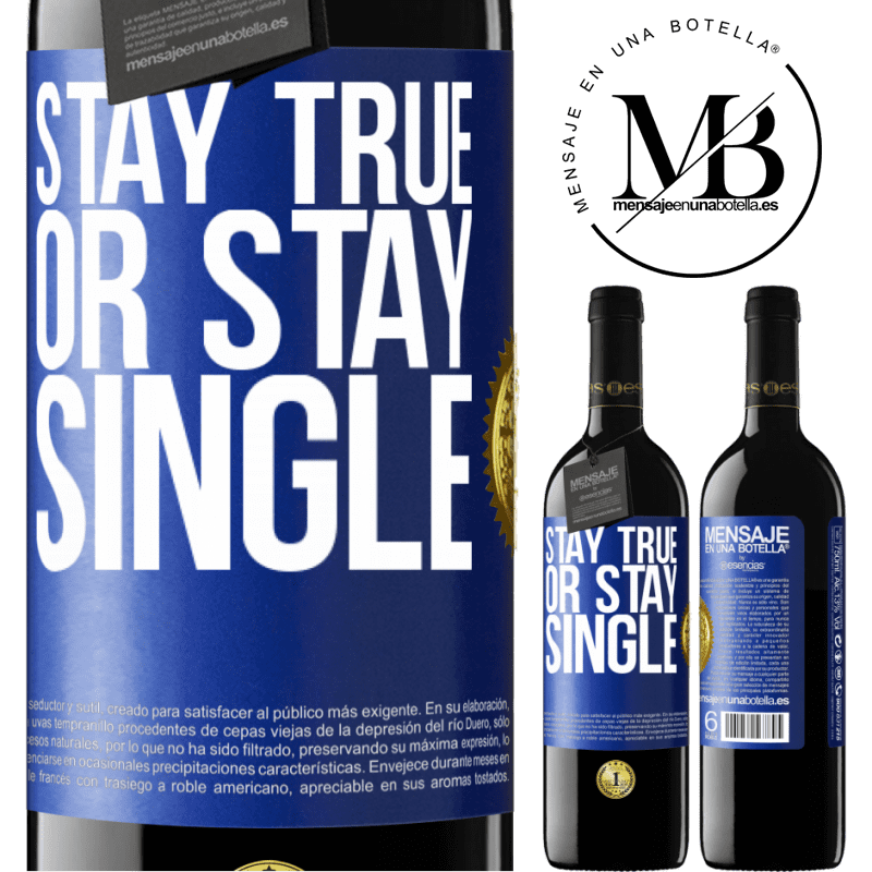 24,95 € Free Shipping | Red Wine RED Edition Crianza 6 Months Stay true, or stay single Blue Label. Customizable label Aging in oak barrels 6 Months Harvest 2019 Tempranillo