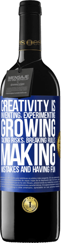 «創造性とは、発明し、実験し、成長し、リスクをとり、ルールを破り、間違いを犯し、楽しむことです» REDエディション MBE 予約する