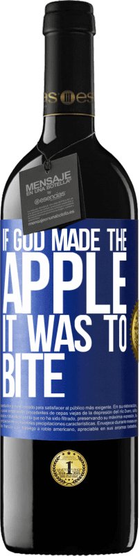 39,95 € | 赤ワイン REDエディション MBE 予約する 神がりんごを作ったら噛むことだった 青いタグ. カスタマイズ可能なラベル 予約する 12 月 収穫 2014 Tempranillo