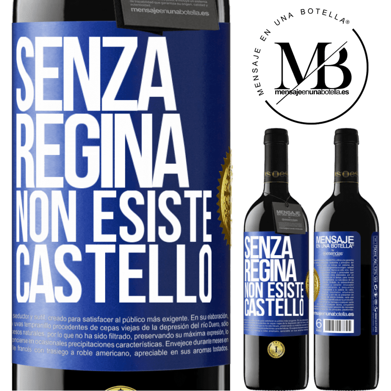 39,95 € Spedizione Gratuita | Vino rosso Edizione RED MBE Riserva Senza regina, non esiste castello Etichetta Blu. Etichetta personalizzabile Riserva 12 Mesi Raccogliere 2015 Tempranillo