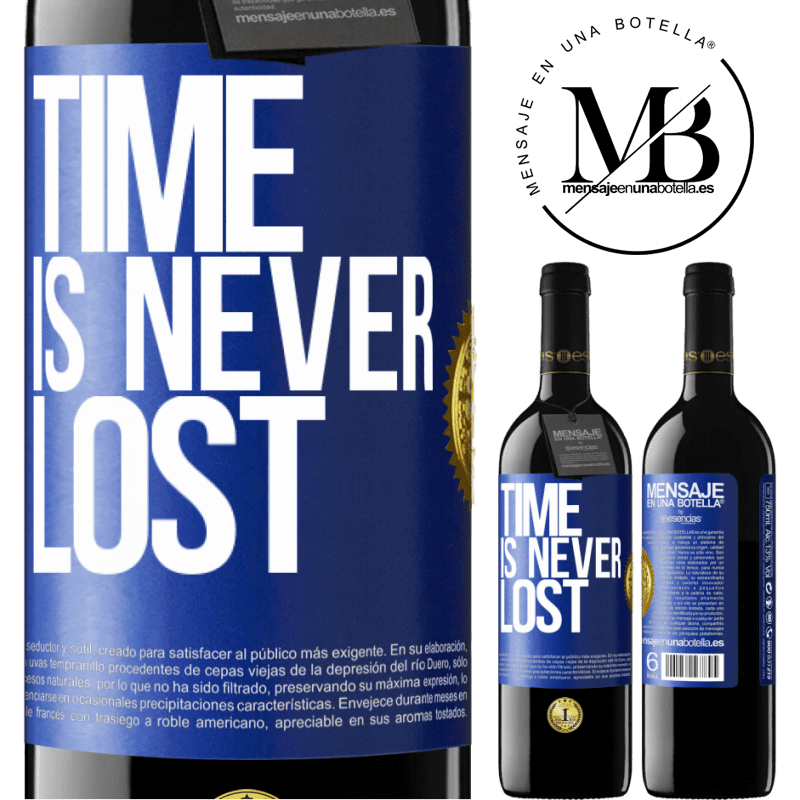 39,95 € Free Shipping | Red Wine RED Edition MBE Reserve Time is never lost Blue Label. Customizable label Reserve 12 Months Harvest 2014 Tempranillo