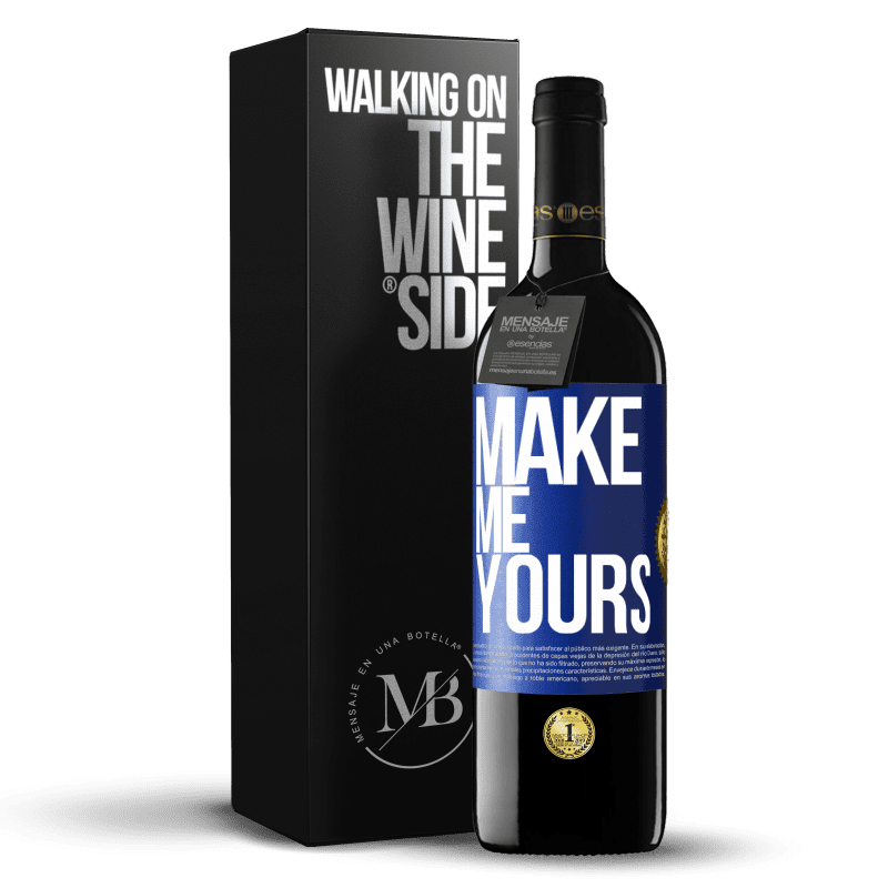 24,95 € Free Shipping | Red Wine RED Edition Crianza 6 Months Make me yours Blue Label. Customizable label Aging in oak barrels 6 Months Harvest 2019 Tempranillo