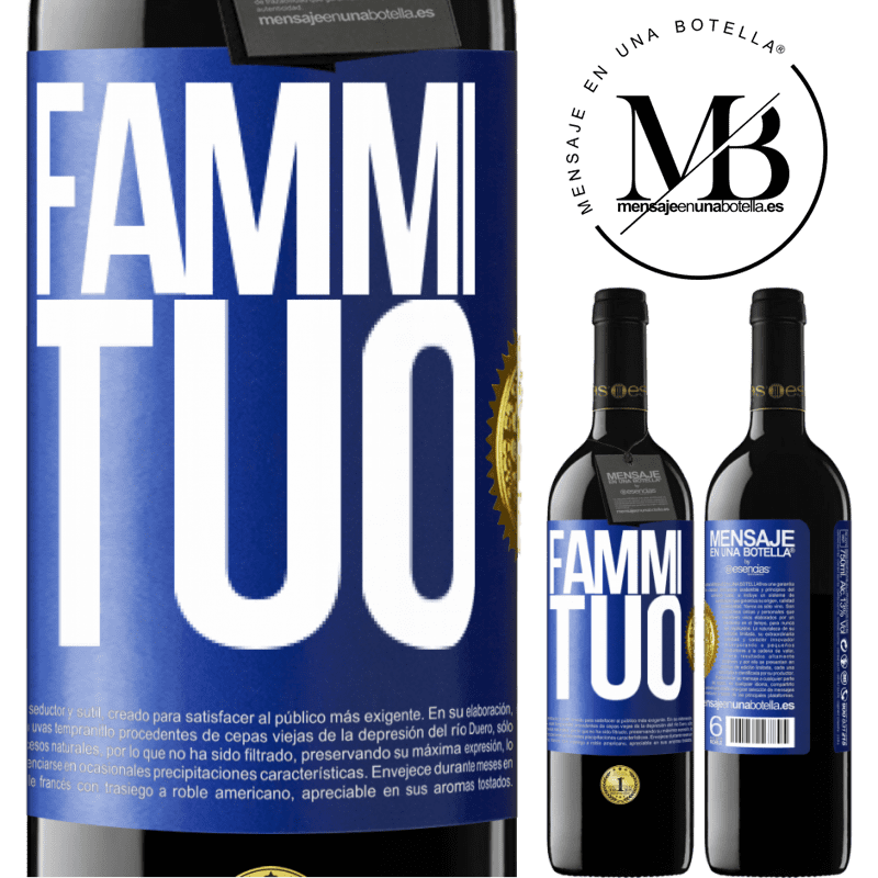 39,95 € Spedizione Gratuita | Vino rosso Edizione RED MBE Riserva Fammi tuo Etichetta Blu. Etichetta personalizzabile Riserva 12 Mesi Raccogliere 2015 Tempranillo