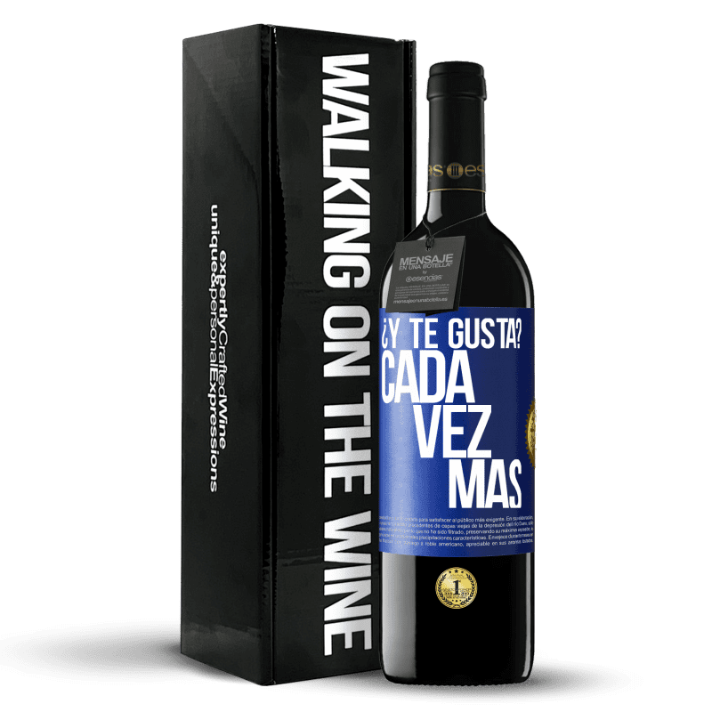 39,95 € Envío gratis | Vino Tinto Edición RED MBE Reserva ¿Y te gusta? Cada vez más Etiqueta Azul. Etiqueta personalizable Reserva 12 Meses Cosecha 2015 Tempranillo