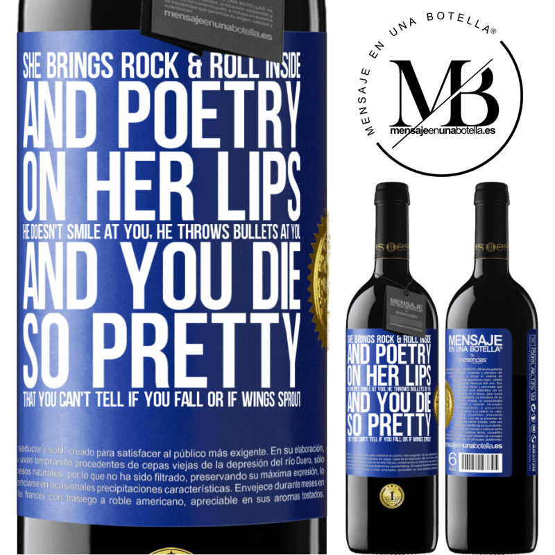 39,95 € Free Shipping | Red Wine RED Edition MBE Reserve She brings Rock & Roll inside and poetry on her lips. He doesn't smile at you, he throws bullets at you, and you die so Blue Label. Customizable label Reserve 12 Months Harvest 2014 Tempranillo