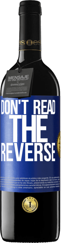 «Don't read the reverse» RED Edition MBE Reserve
