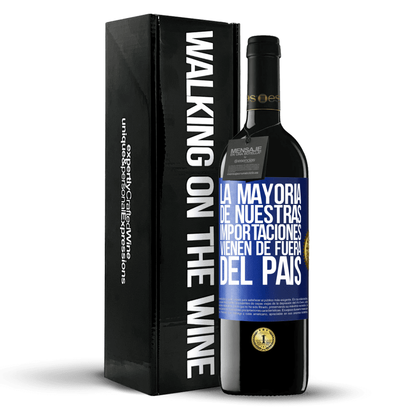 39,95 € Envío gratis | Vino Tinto Edición RED MBE Reserva La mayoría de nuestras importaciones vienen de fuera del país Etiqueta Azul. Etiqueta personalizable Reserva 12 Meses Cosecha 2015 Tempranillo