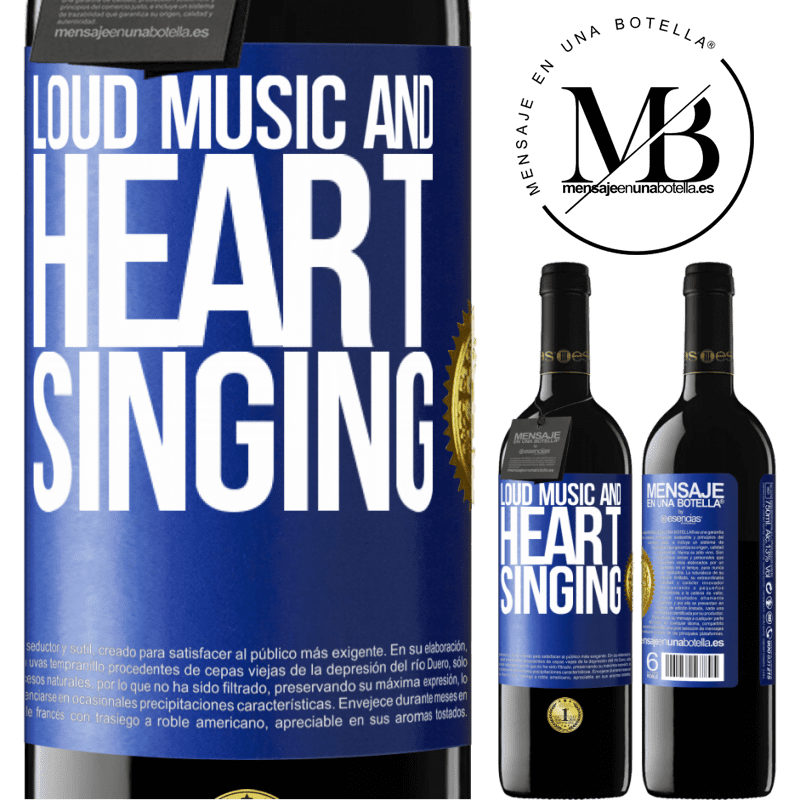 39,95 € Free Shipping | Red Wine RED Edition MBE Reserve The loud music and the heart singing Blue Label. Customizable label Reserve 12 Months Harvest 2014 Tempranillo