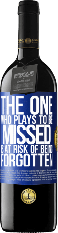 39,95 € 送料無料 | 赤ワイン REDエディション MBE 予約する 見逃されるために遊ぶ人は忘れられる危険がある 青いタグ. カスタマイズ可能なラベル 予約する 12 月 収穫 2016 Tempranillo