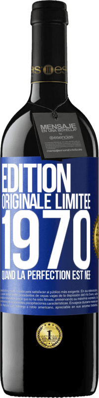 Envoi gratuit | Vin rouge Édition RED MBE Réserve Édition Originale Limitée 1970. Quand la perfection est née Étiquette Bleue. Étiquette personnalisable Réserve 12 Mois Récolte 2014 Tempranillo