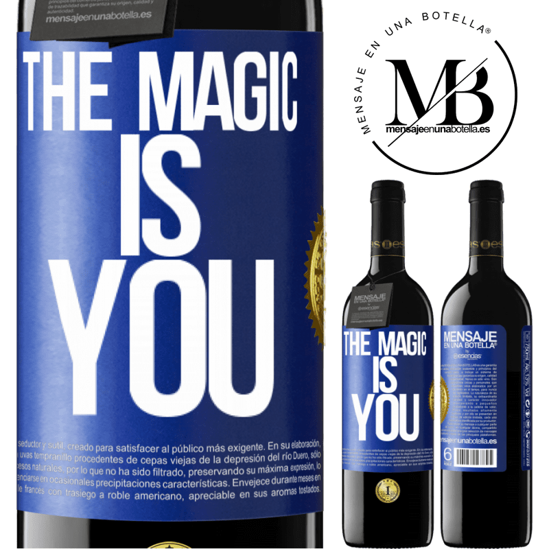 39,95 € Free Shipping | Red Wine RED Edition MBE Reserve The magic is you Blue Label. Customizable label Reserve 12 Months Harvest 2015 Tempranillo