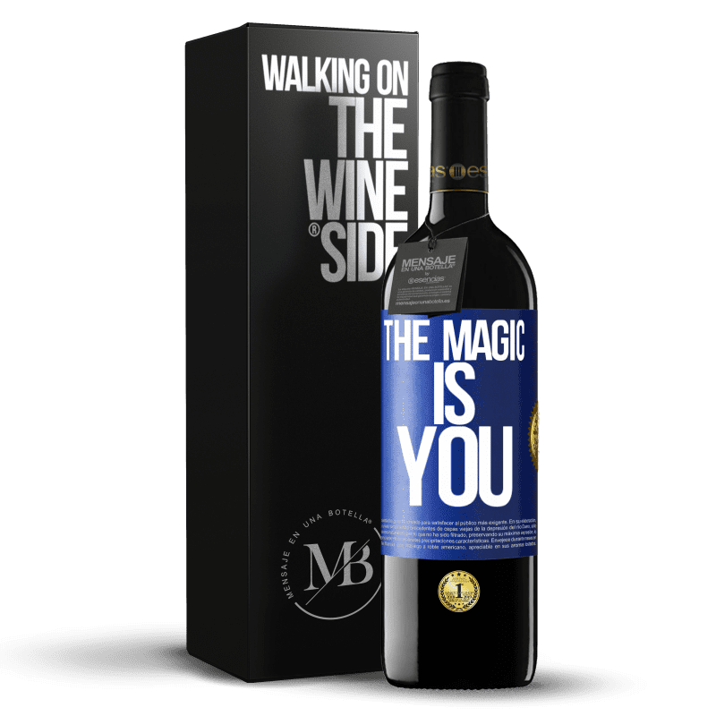 39,95 € Free Shipping | Red Wine RED Edition MBE Reserve The magic is you Blue Label. Customizable label Reserve 12 Months Harvest 2014 Tempranillo