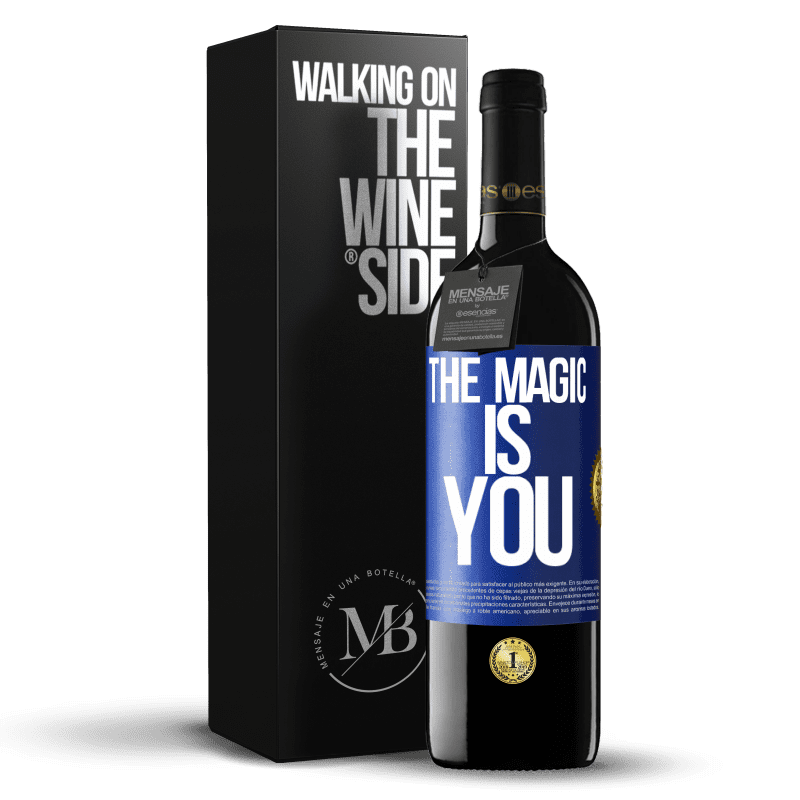 39,95 € Free Shipping | Red Wine RED Edition MBE Reserve The magic is you Blue Label. Customizable label Reserve 12 Months Harvest 2015 Tempranillo