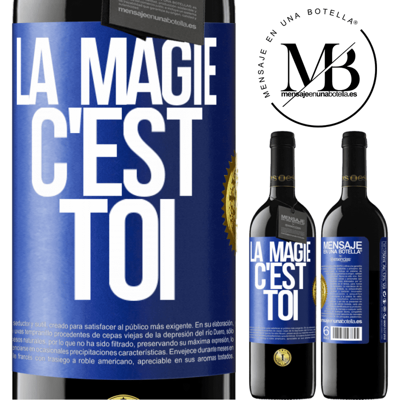 39,95 € Envoi gratuit | Vin rouge Édition RED MBE Réserve La magie c'est toi Étiquette Bleue. Étiquette personnalisable Réserve 12 Mois Récolte 2015 Tempranillo