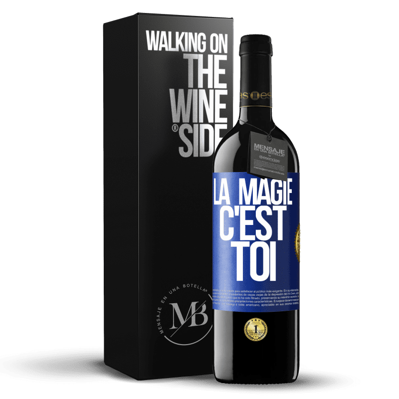 39,95 € Envoi gratuit | Vin rouge Édition RED MBE Réserve La magie c'est toi Étiquette Bleue. Étiquette personnalisable Réserve 12 Mois Récolte 2015 Tempranillo