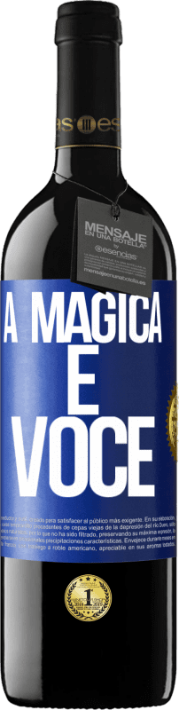 39,95 € | Vinho tinto Edição RED MBE Reserva A mágica é você Etiqueta Azul. Etiqueta personalizável Reserva 12 Meses Colheita 2014 Tempranillo